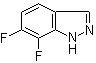 结构式 CAS# 1260384-41-5, 6,7-二氟-1H-吲唑