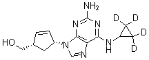 Abacavir-d<sub>4</sub> molecular structure (CAS 1260619-56-4)