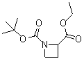 1,2-氮杂环丁烷二羧酸 1-叔丁基 2-乙基酯分子结构 (CAS 1260639-22-2)