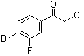 1-(4-Bromo-3-fluorophenyl)-2-chloroethanone molecular structure (CAS 1260857-14-4)
