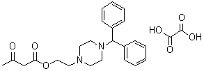 3-氧代丁酸 2-[4-(二苯基甲基)-1-哌嗪基]乙基酯草酸盐分子结构 (CAS 1261268-85-2)