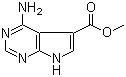 4-氨基-7H-吡咯并[2,3-d]嘧啶-5-甲酸甲酯分子结构 (CAS 126149-77-7)