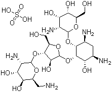Paromomycin sulfate salt molecular structure (CAS 1263-89-4)