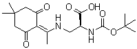 3-[[1-(4,4-Dimethyl-2,6-dioxocyclohexylidene)ethyl]amino]-N-[(1,1-dimethylethoxy)carbonyl]-L-alanine molecular structure (CAS 1263045-09-5)