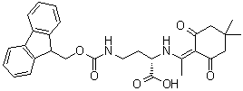 (2S)-2-[[1-(4,4-二甲基-2,6-二氧代环己基亚基)乙基]氨基]-4-[[芴甲氧羰基]氨基]丁酸分子结构 (CAS 1263045-85-7)