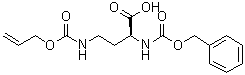 (2S)-2-[[(Phenylmethoxy)carbonyl]amino]-4-[[(2-propen-1-yloxy)carbonyl]amino]butanoic acid molecular structure (CAS 1263046-32-7)