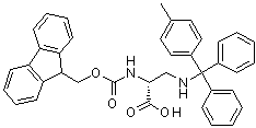 N-[(9H-Fluoren-9-ylmethoxy)carbonyl]-3-[[(4-methylphenyl)diphenylmethyl]amino]-D-alanine molecular structure (CAS 1263046-35-0)