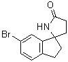 6-Bromo-2,3-dihydro-spiro[1H-indene-1,2'-pyrrolidin]-5'-one molecular structure (CAS 1263279-85-1)