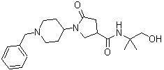 N-(2-Hydroxy-1,1-dimethylethyl)-5-oxo-1-[1-(phenylmethyl)-4-piperidinyl]-3-pyrrolidinecarboxamide molecular structure (CAS 1263283-39-1)