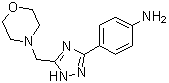 4-[5-(4-吗啉基甲基)-1H-1,2,4-三唑-3-基]苯胺分子结构 (CAS 1263285-13-7)