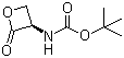 (R)-(2-氧代-3-氧杂环丁基)氨基甲酸叔丁酯分子结构 (CAS 126330-77-6)