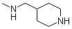 N-甲基-4-哌啶甲胺分子结构 (CAS 126579-26-8)