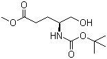 (S)-4-叔丁氧羰基氨基-5-羟基戊酸甲酯分子结构 (CAS 126587-35-7)