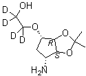 2-[[(3aR,4S,6R,6aS)-6-Aminotetrahydro-2,2-dimethyl-4H-cyclopenta-1,3-dioxol-4-yl]oxy]-ethan-1,1,2,2-d4-ol molecular structure (CAS 1265919-27-4)