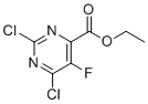 structure of CAS# 1266238-63-4, Ethyl 2,6-dichloro-5-fluoropyrimidine-4-carboxylate