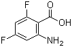 2-氨基-4,6-二氟苯甲酸分子结构 (CAS 126674-77-9)