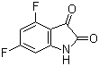 4,6-Difluoro-1H-indole-2,3-dione molecular structure (CAS 126674-93-9)