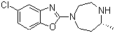 5-氯-2-[(5R)-六氢-5-甲基-1H-1,4-二氮杂卓-1-基]苯并恶唑分子结构 (CAS 1266975-27-2)