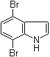 4,7-二溴吲哚分子结构 (CAS 126811-31-2)