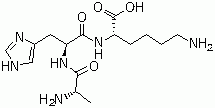 L-丙氨酰-L-组氨酰-L-赖氨酸分子结构 (CAS 126828-32-8)