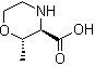 (2S,3R)-2-甲基-3-吗啉羧酸分子结构 (CAS 1268475-20-2)