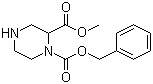 1-N-苄氧羰基哌嗪-2-甲酸甲酯分子结构 (CAS 126937-43-7)