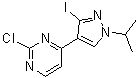 2-Chloro-4-[3-iodo-1-(1-methylethyl)-1H-pyrazol-4-yl]pyrimidine molecular structure (CAS 1269440-58-5)