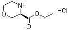 (3R)-3-Morpholinecarboxylic acid ethyl ester hydrochloride (1:1) molecular structure (CAS 1269483-57-9)