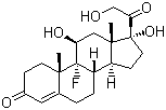 氟氢可的松分子结构 (CAS 127-31-1)
