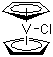 二(环戊二烯基)氯化钒分子结构 (CAS 12701-79-0)