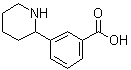 3-(2-哌啶基)苯甲酸分子结构 (CAS 1270461-48-7)