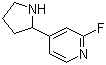 2-Fluoro-4-(2-pyrrolidinyl)pyridine molecular structure (CAS 1270485-14-7)