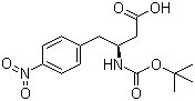 Boc-(S)-3-氨基-4-(4-硝基苯基)丁酸分子结构 (CAS 127106-71-2)
