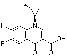 顺式-(+)-6,7-二氟-1-(2-氟环丙基)-1,4-二氢-4-氧代-3-喹啉羧酸分子结构 (CAS 127199-00-2)
