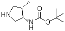 [(3S,4S)-4-Methyl-3-pyrrolidinyl]carbamic acid 1,1-dimethylethyl ester molecular structure (CAS 127199-54-6)