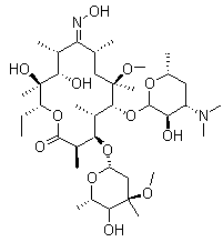 克拉霉素肟分子结构 (CAS 127253-06-9)