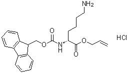 N2-[(9H-Fluoren-9-ylmethoxy)carbonyl]-D-lysine 2-propen-1-yl ester hydrochloride molecular structure (CAS 1272754-92-3)