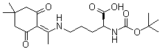 N5-[1-(4,4-二甲基-2,6-二氧代环己基亚基)乙基]-N2-[(叔丁氧羰基]-L-鸟氨酸分子结构 (CAS 1272755-14-2)