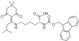 N6-[1-(4,4-Dimethyl-2,6-dioxocyclohexylidene)-3-methylbutyl]-N2-[(9H-fluoren-9-ylmethoxy)carbonyl]-D-lysine molecular structure (CAS 1272755-33-5)