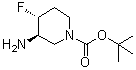 (3R,4R)-rel-3-氨基-4-氟-1-哌啶羧酸叔丁酯分子结构 (CAS 1273567-30-8)