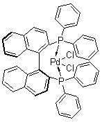 ((S)-2,2'-Bis(diphenylphosphino)-1,1'-binaphthyl)dichloropalladium molecular structure (CAS 127593-28-6)
