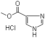1H-咪唑-4-羧酸甲酯单盐酸盐分子结构 (CAS 127607-71-0)