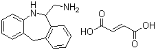 6-氨甲基-6,11-二氢-5H-二苯并[b,e]氮杂卓富马酸盐分子结构 (CAS 127785-96-0)