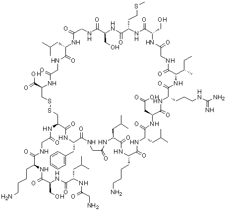 结构式 CAS# 127869-51-6, C-型利尿钠肽 1-22