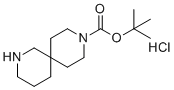 叔-丁基2,9-二氮杂螺[5.5]十一烷-9-羧酸酯盐酸盐分子结构 (CAS 1279866-58-8)
