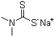 二甲基二硫代氨基甲酸钠分子结构 (CAS 128-04-1)