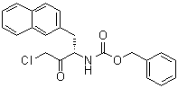 N-[(1S)-3-氯-1-(2-萘基甲基)-2-氧代丙基]氨基甲酸苄酯分子结构 (CAS 128019-71-6)