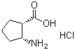 (1S,2R)-2-氨基环戊烷甲酸盐酸盐分子结构 (CAS 128052-92-6)