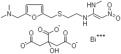 雷尼替丁柠檬酸铋分子结构 (CAS 128345-62-0)