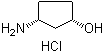顺式-3-氨基环戊醇盐酸盐分子结构 (CAS 1284248-73-2)